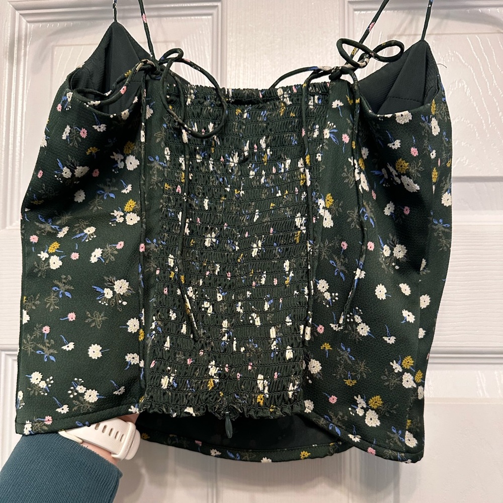 Floral Green Camisole Top - Picture 5 of 5
